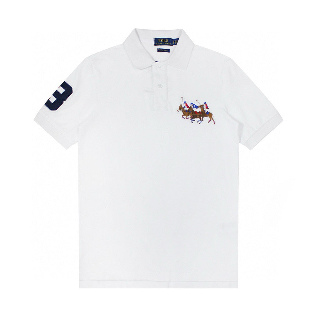 ⚪ Polo Ralph Lauren – White Classic Fit (Triple Players) Men’s shirt