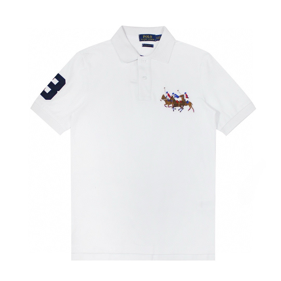 ⚪ Polo Ralph Lauren – White Classic Fit (Triple Players) Men’s shirt