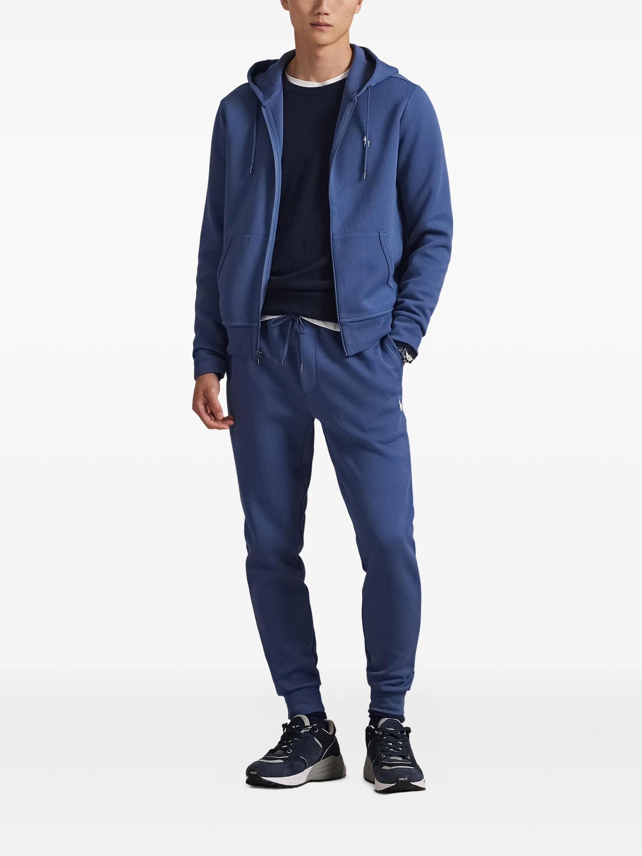 RALPH LAUREN Double-Knit Jogging Pants Night Navymen's pants