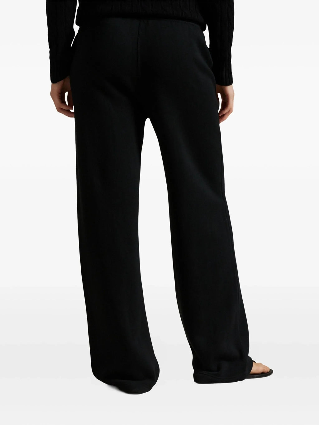 RALPH LAUREN WOMEN Drawstring Wide-Leg Tracksuit Bottoms Polo Blackmen's pants