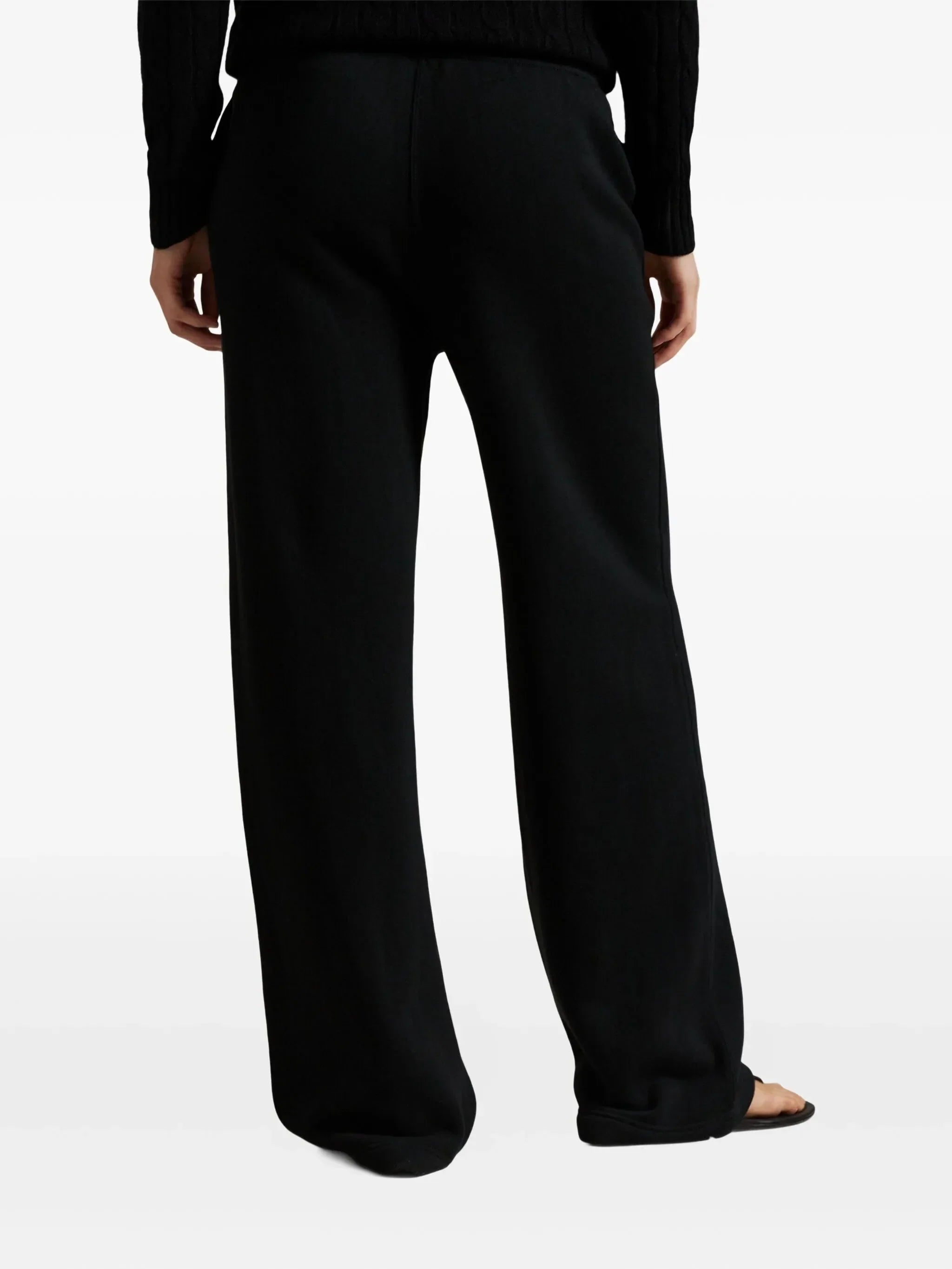 RALPH LAUREN WOMEN Drawstring Wide-Leg Tracksuit Bottoms Polo Blackmen's pants