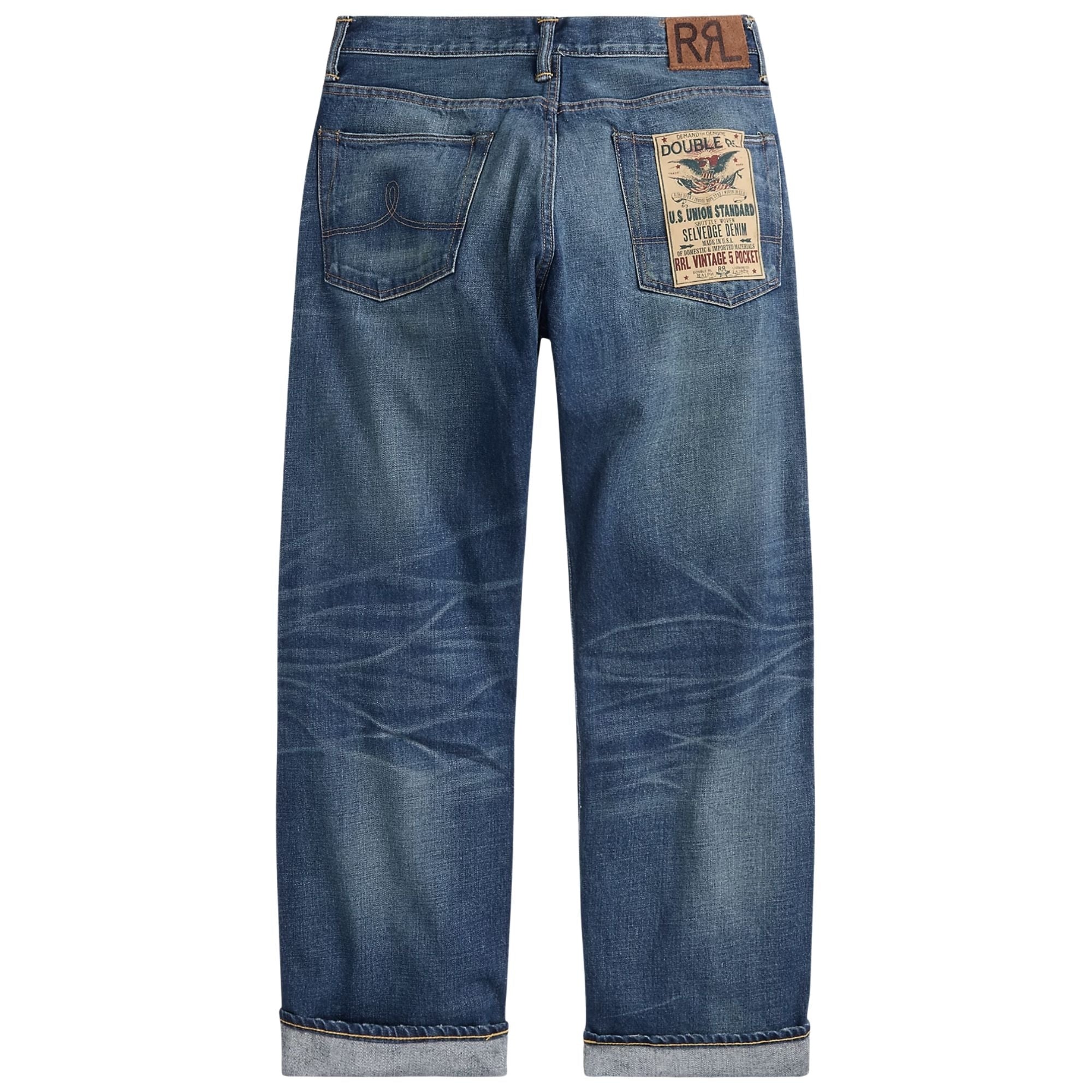 RRL by Ralph Lauren Vintage 5-Pocket Grandfalls Jean - Bluemen's pants