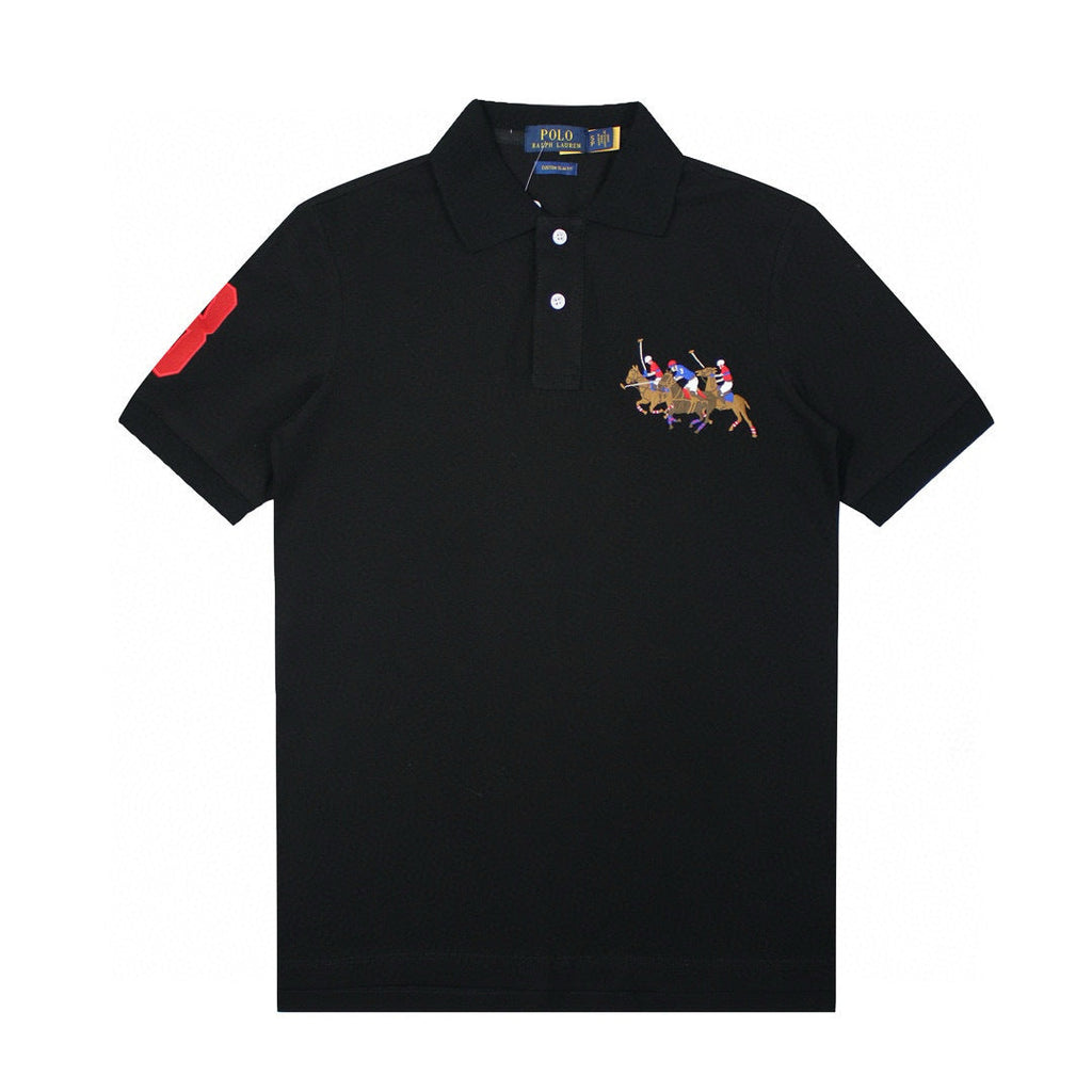 🖤 Polo Ralph Lauren – Black Custom Fit (Triple Players) Men’s shirt