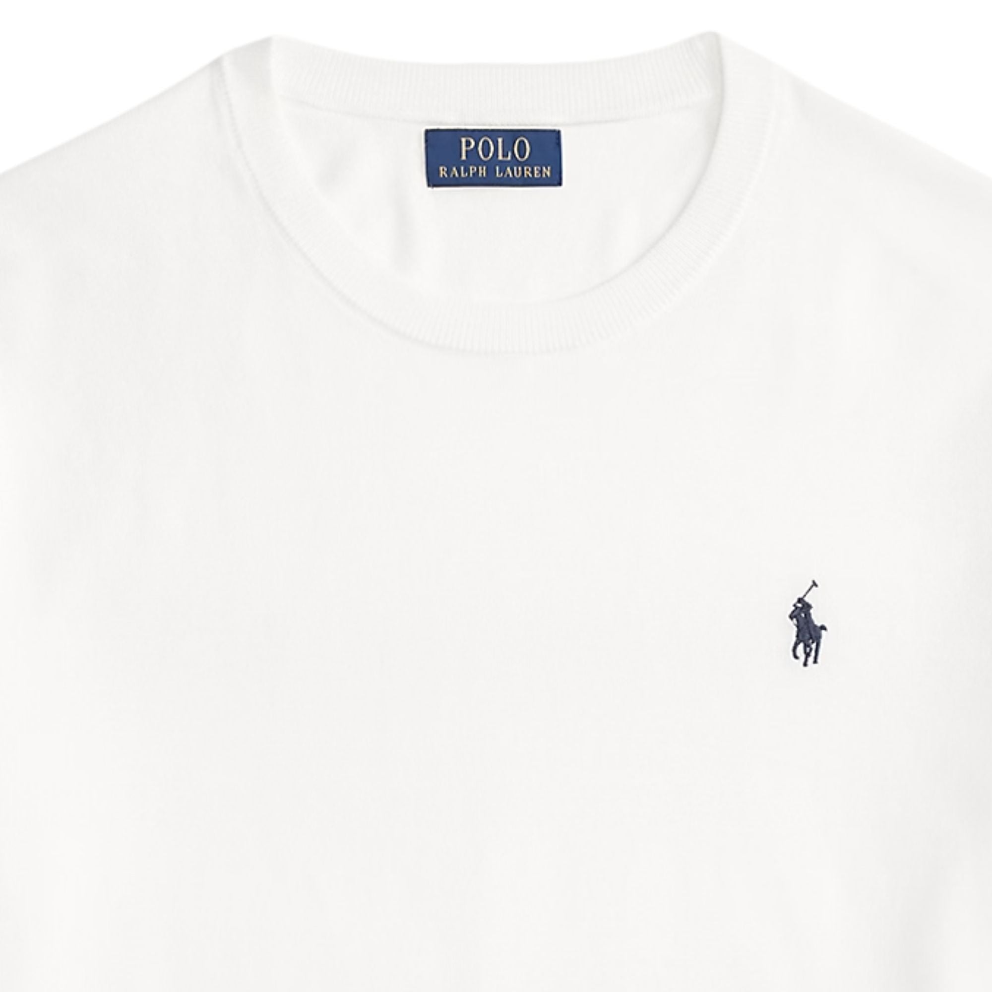 Polo Ralph Lauren Cotton Crewneck Short Sleeve Jumper - White Men’s shirt