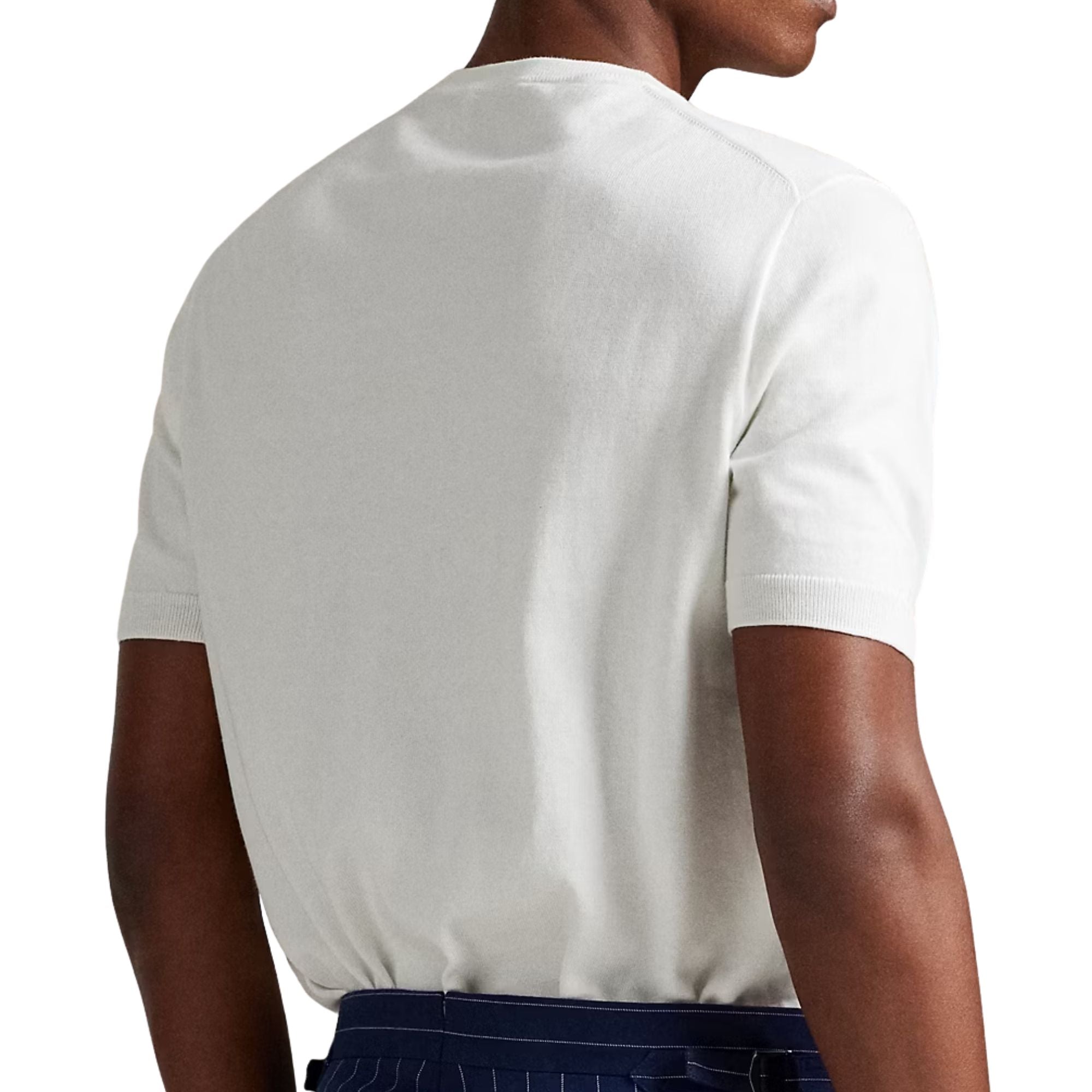 Polo Ralph Lauren Cotton Crewneck Short Sleeve Jumper - White Men’s shirt