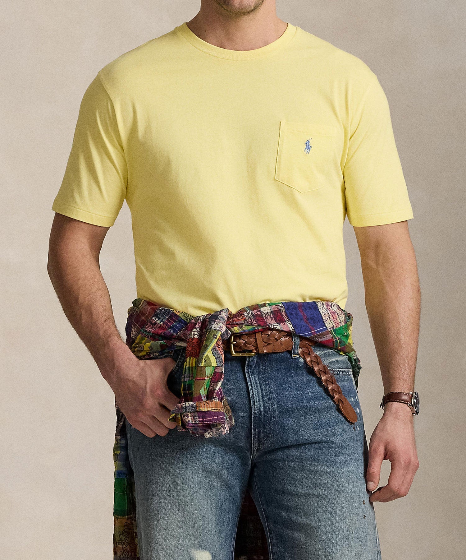 Polo Ralph Lauren Short Sleeve Solid Pocket Crewneck Tee Shirt Men’s shirt