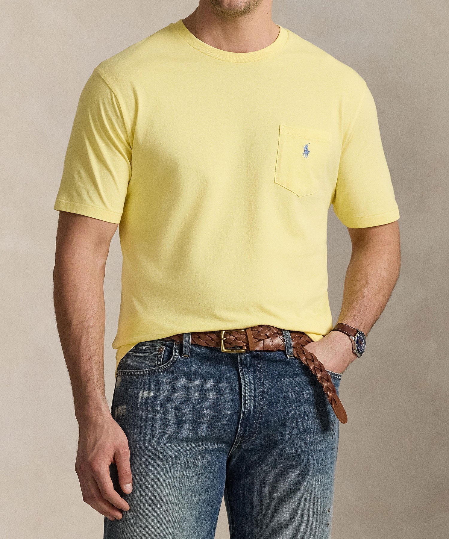 Polo Ralph Lauren Short Sleeve Solid Pocket Crewneck Tee Shirt Men’s shirt