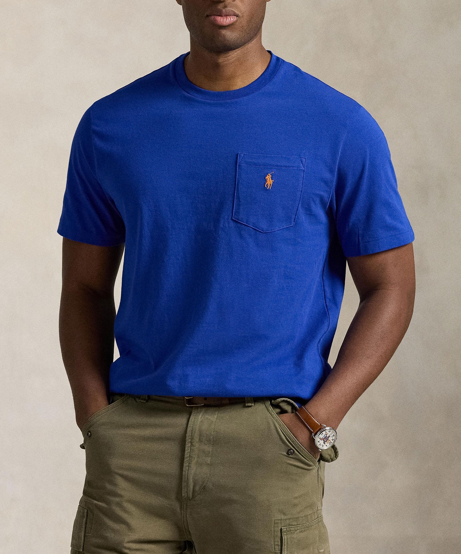 Polo Ralph Lauren Short Sleeve Solid Pocket Crewneck Tee Shirt Men’s shirt