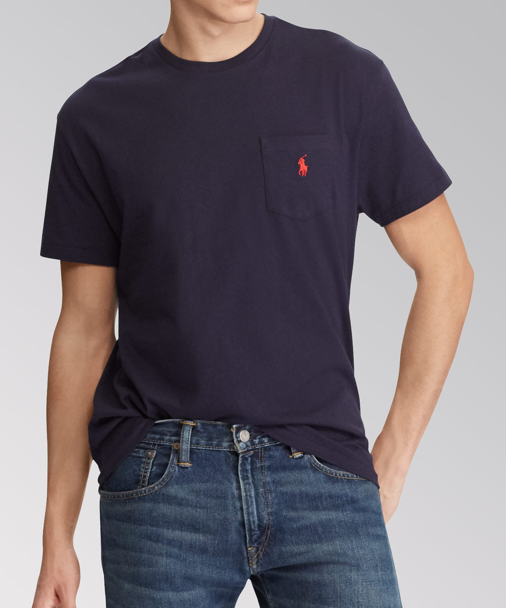 Polo Ralph Lauren Short Sleeve Solid Pocket Crewneck Tee Shirt Men’s shirt
