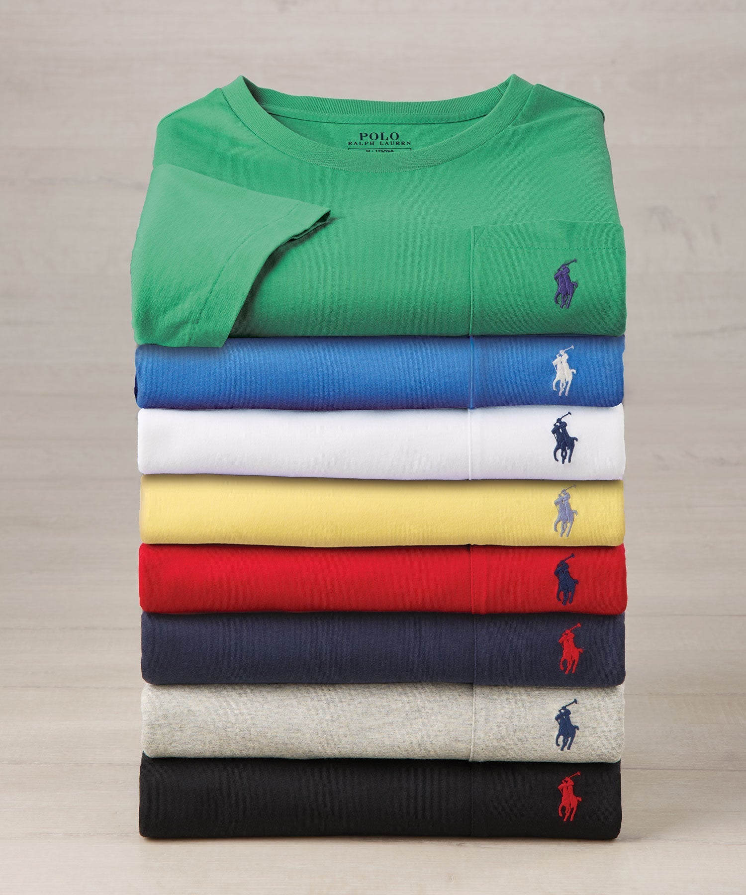 Polo Ralph Lauren Short Sleeve Solid Pocket Crewneck Tee Shirt Men’s shirt