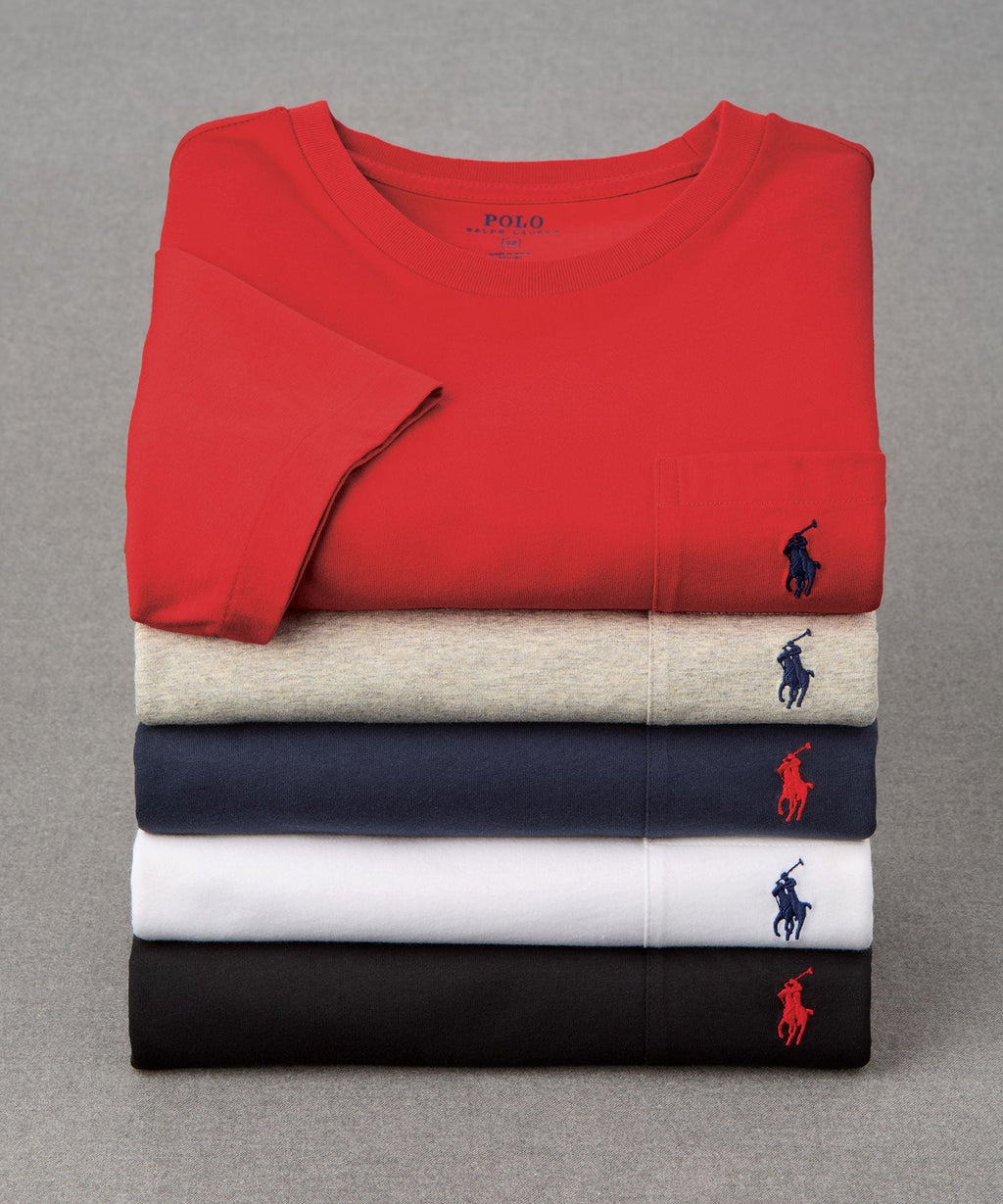 Polo Ralph Lauren Short Sleeve Solid Pocket Crewneck Tee Shirt Men’s shirt