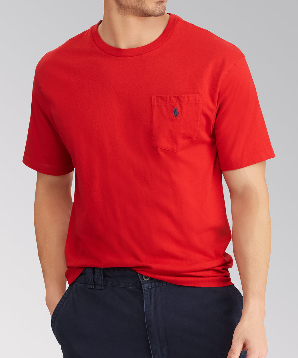 Polo Ralph Lauren Short Sleeve Solid Pocket Crewneck Tee Shirt Men’s shirt
