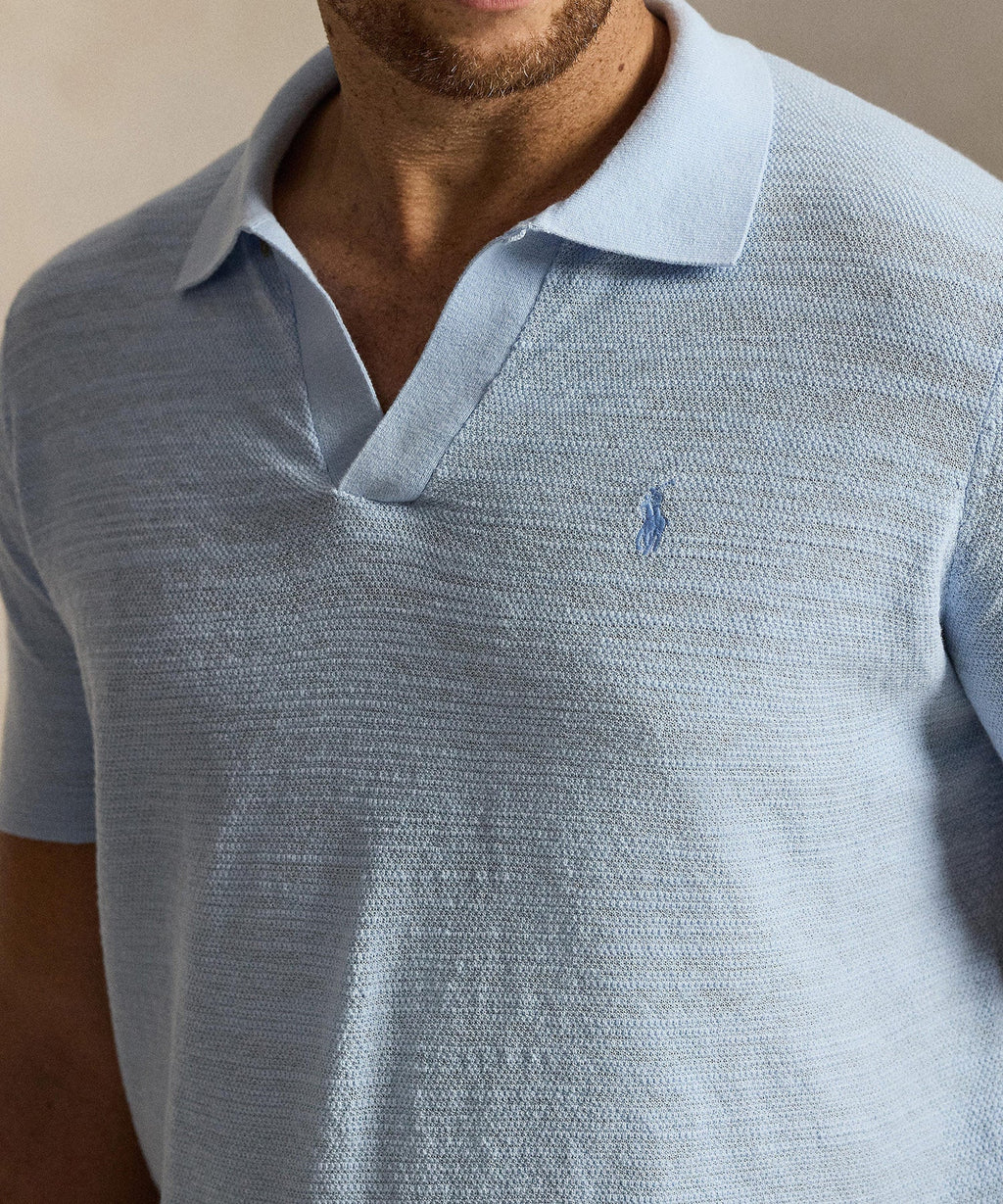Polo Ralph Lauren Short Sleeve Cotton Linen Polo Sweater Men’s shirt