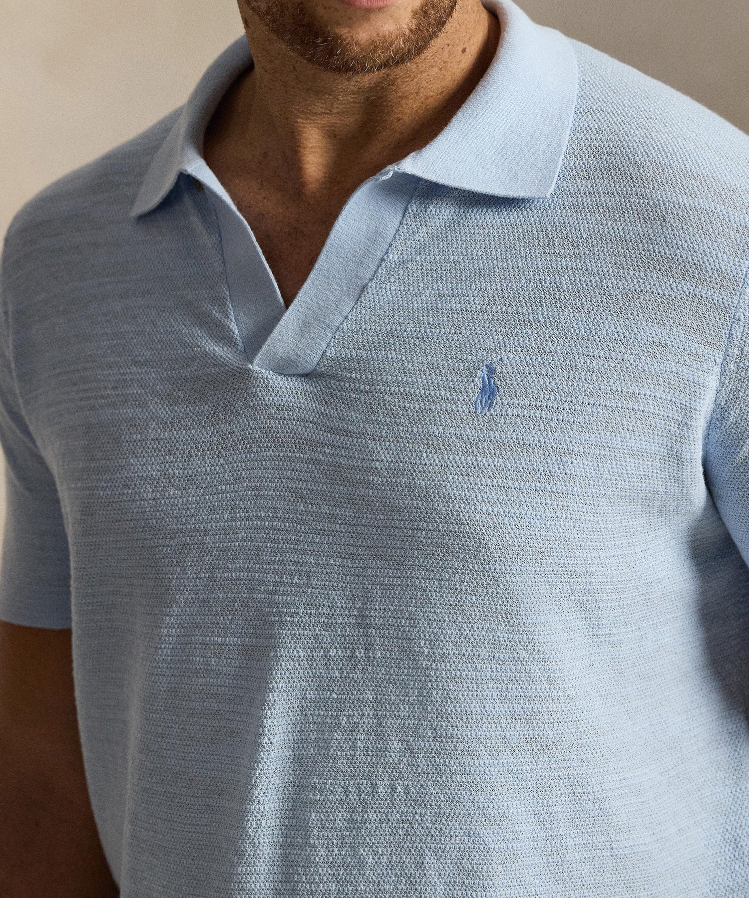 Polo Ralph Lauren Short Sleeve Cotton Linen Polo Sweater Men’s shirt