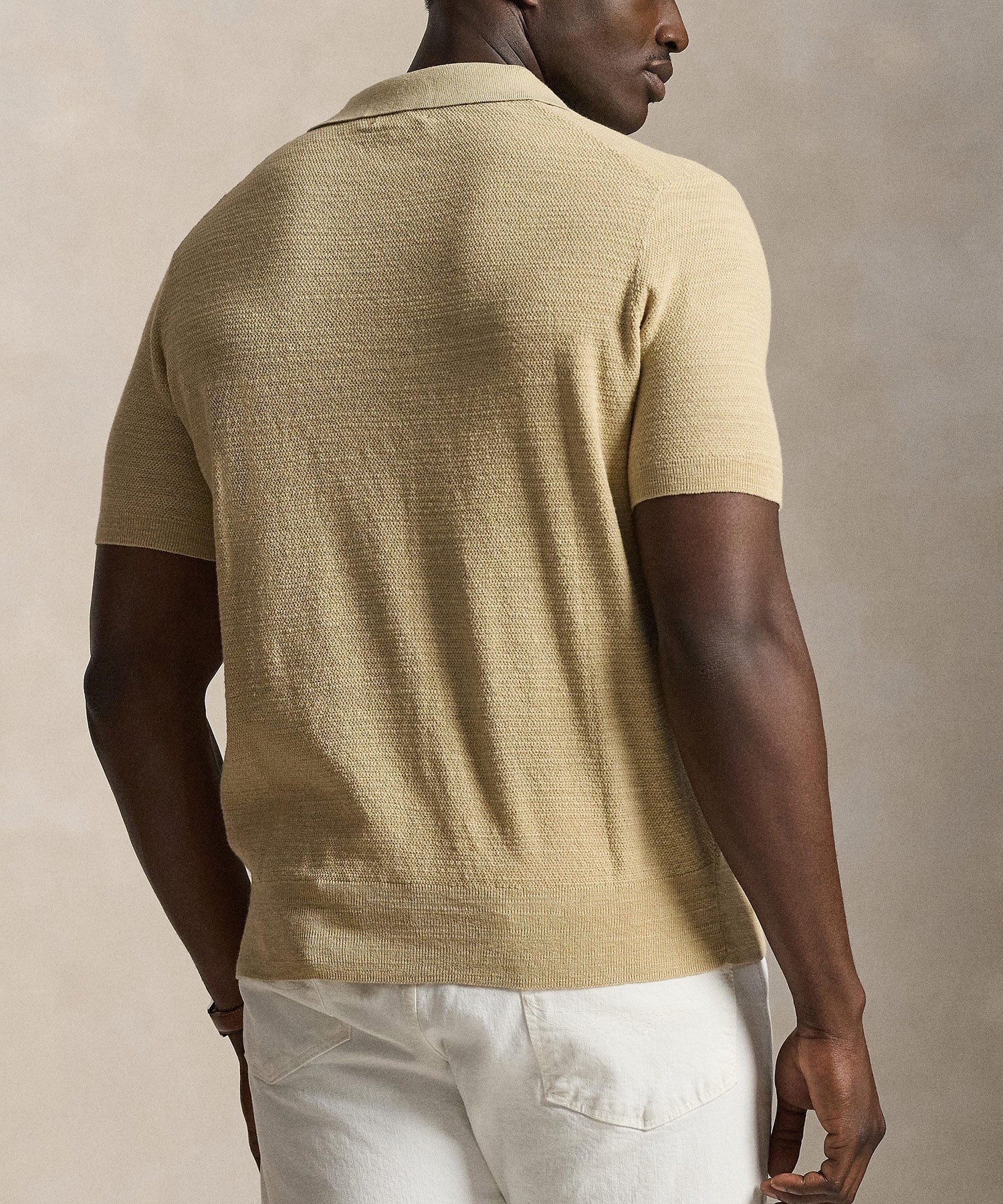 Polo Ralph Lauren Short Sleeve Cotton Linen Polo Sweater Men’s shirt