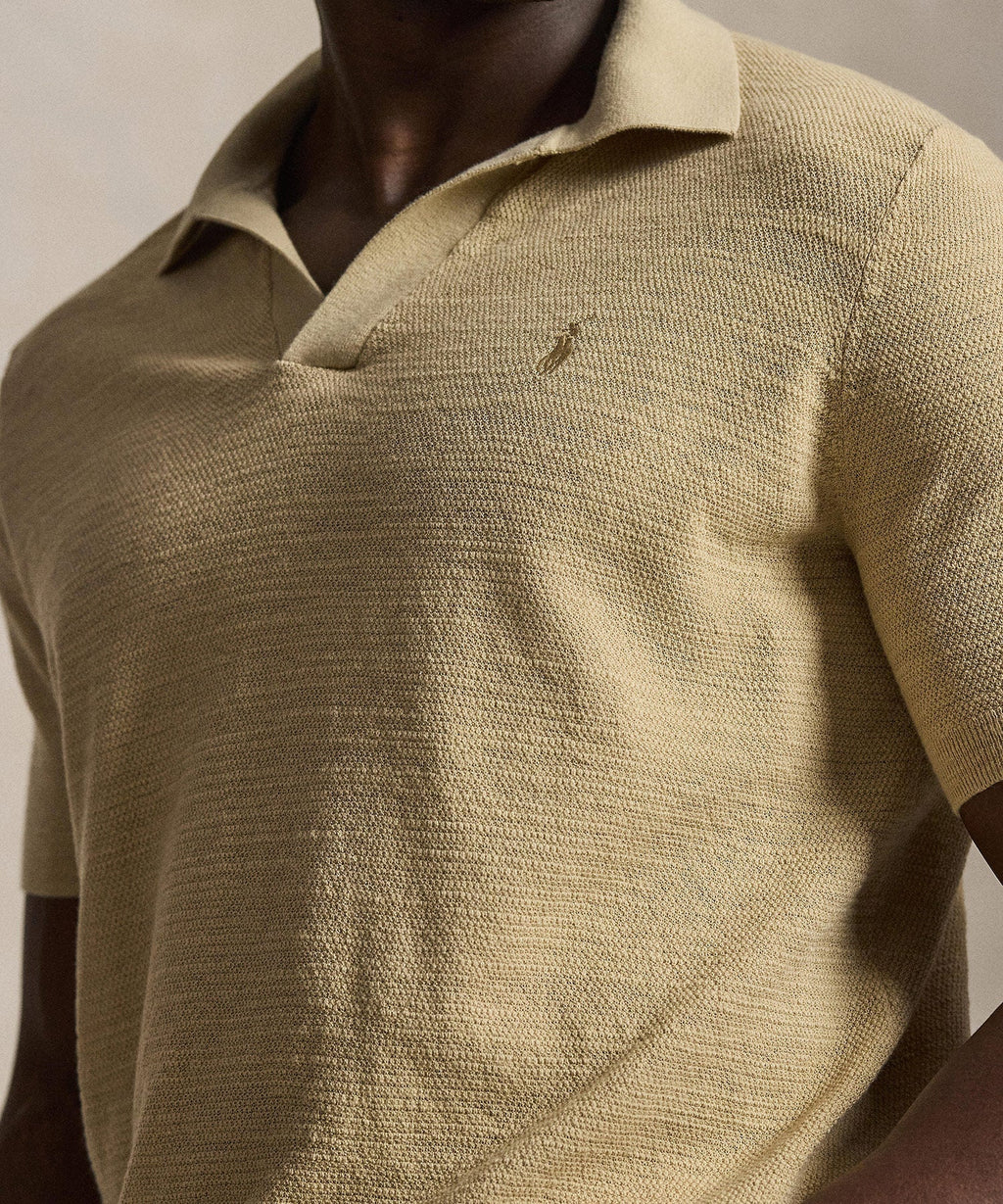 Polo Ralph Lauren Short Sleeve Cotton Linen Polo Sweater Men’s shirt