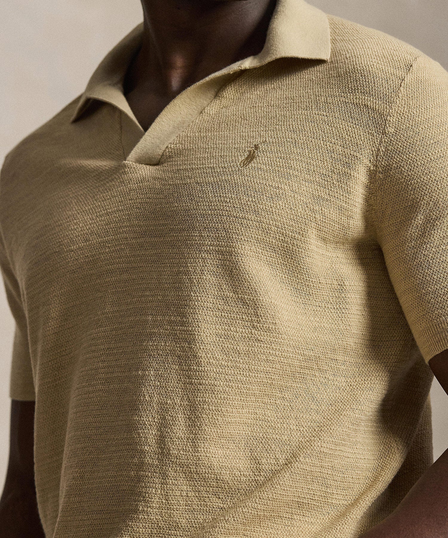 Polo Ralph Lauren Short Sleeve Cotton Linen Polo Sweater Men’s shirt