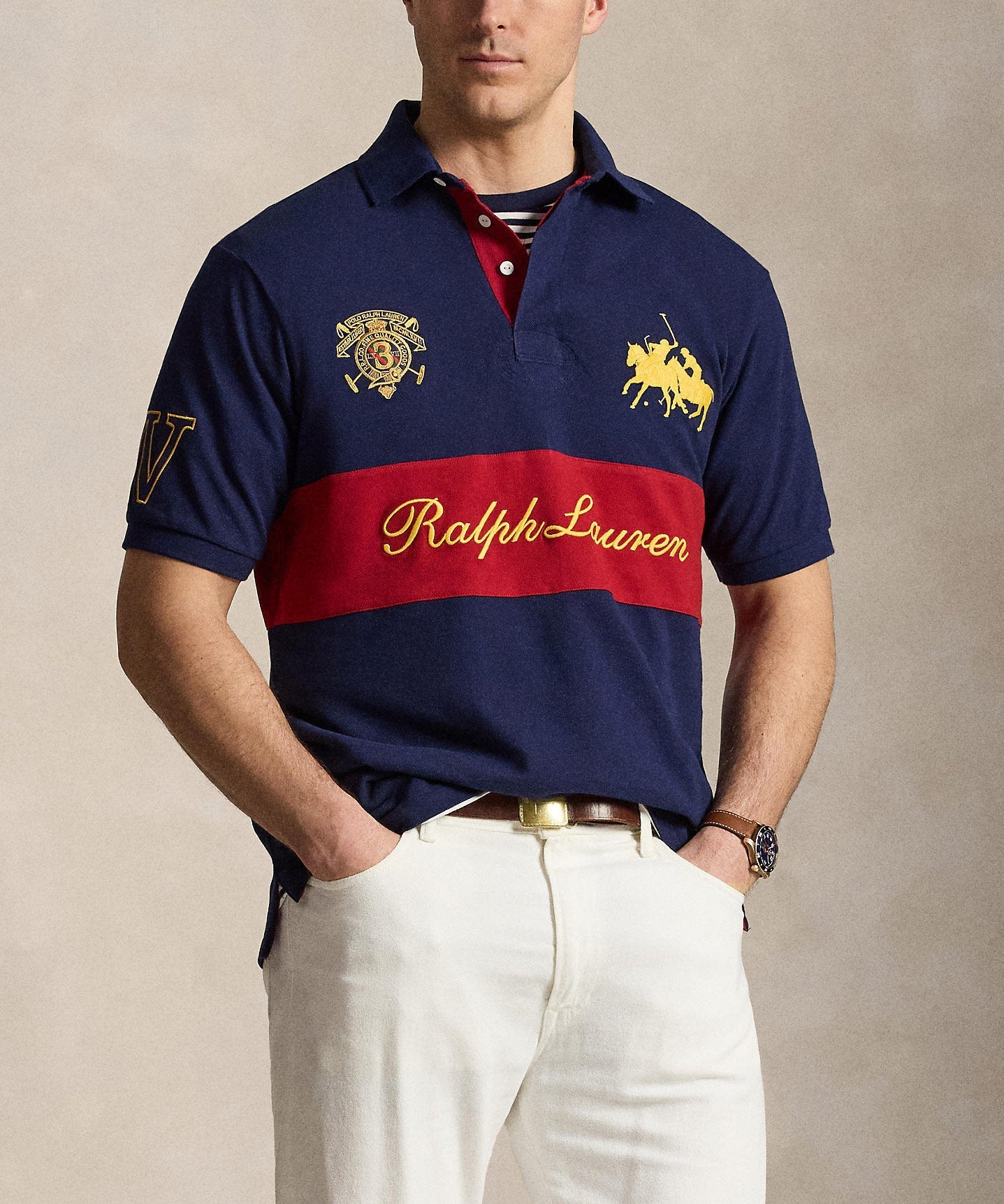 Polo Ralph Lauren Short Sleeve Dual Player Mesh Graphic Polo Men’s shirt