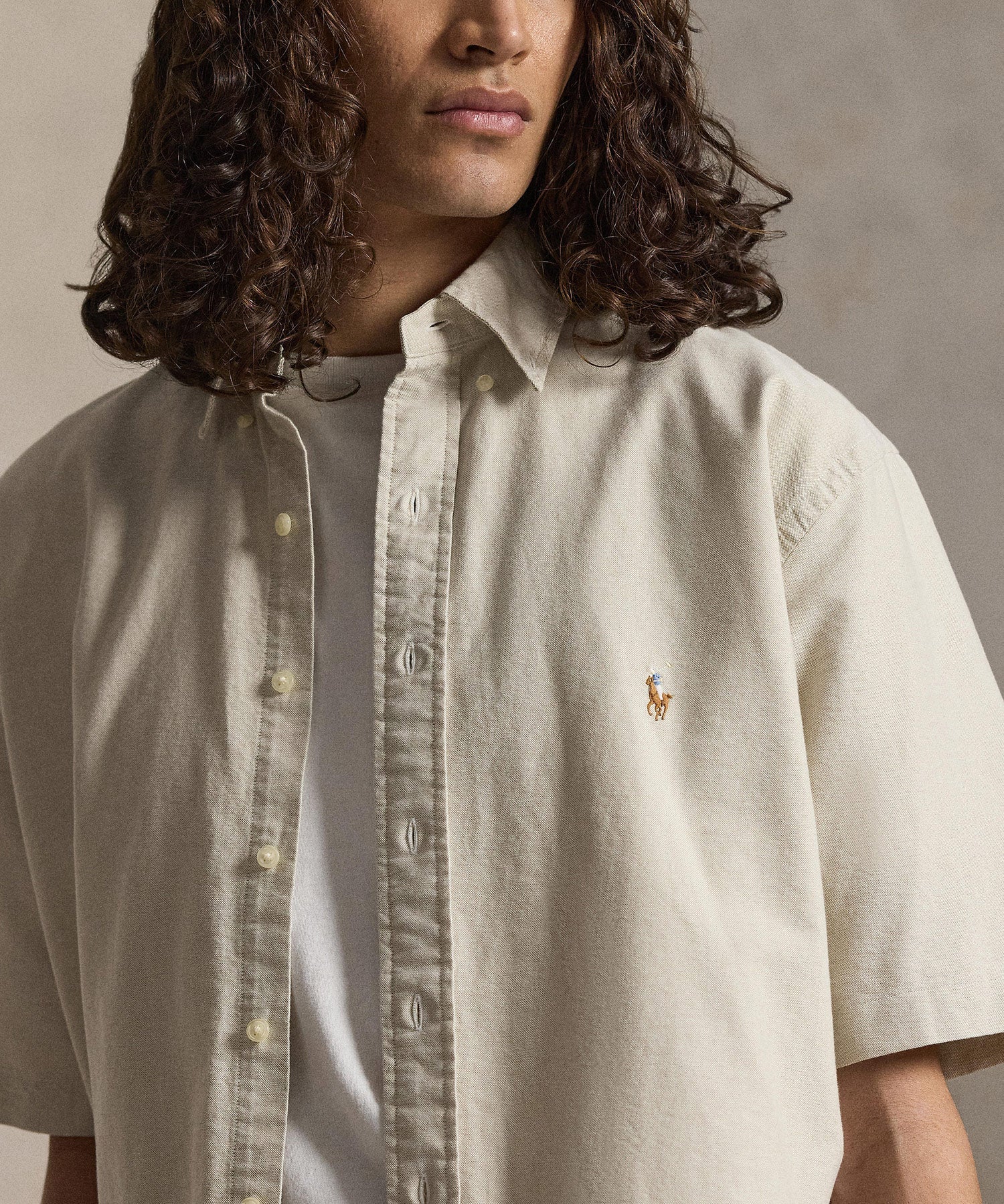 Polo Ralph Lauren Short Sleeve Solid Oxford Sport Shirt Men’s shirt
