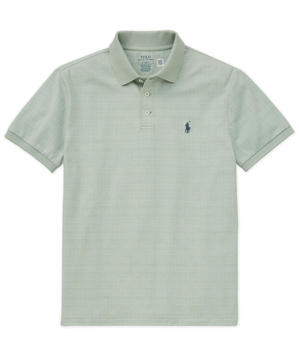 Polo Ralph Lauren Short Sleeve Glen Plaid Stretch Mesh Polo Men’s shirt