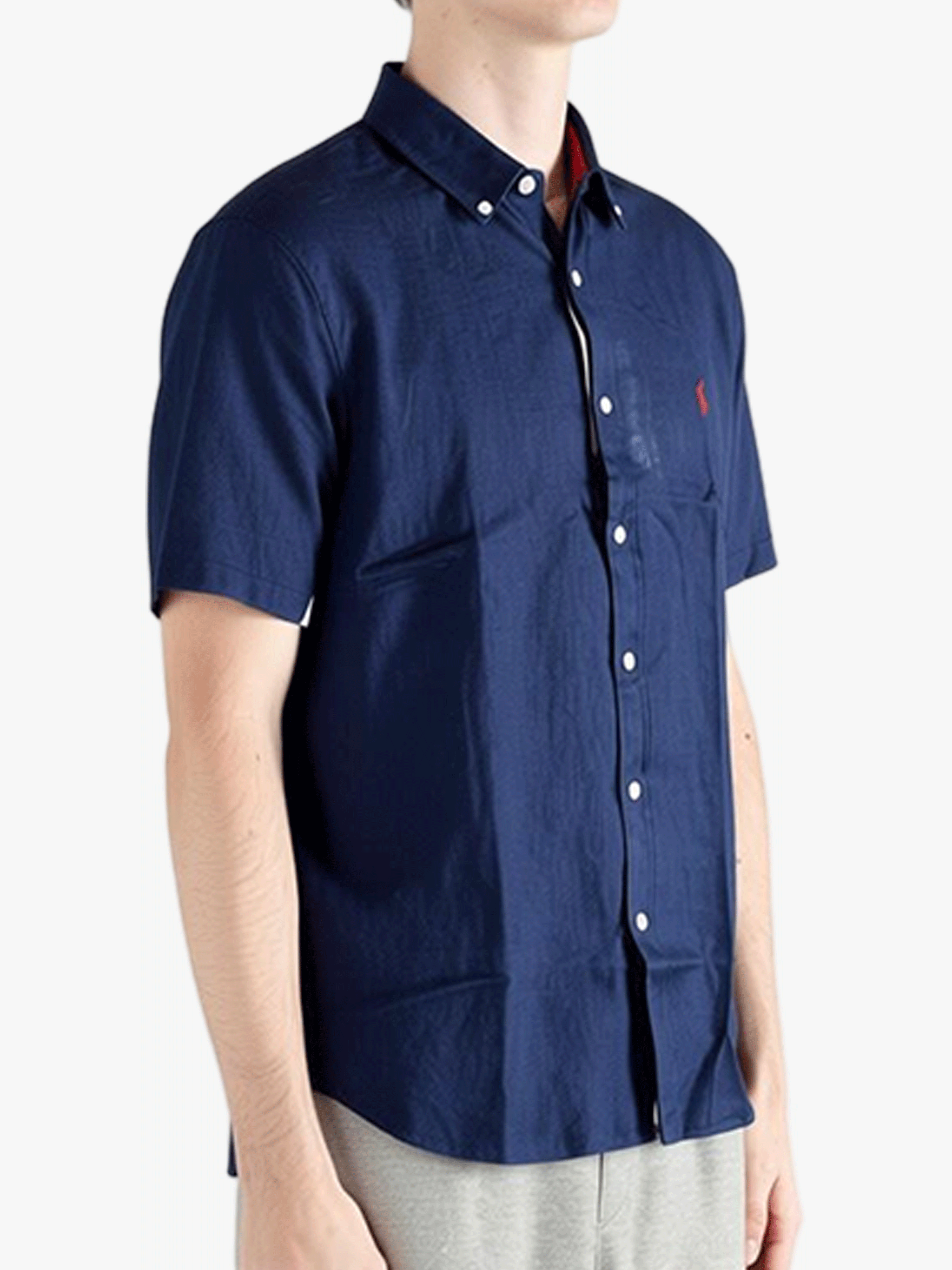 POLO RALPH LAUREN - Men Short Sleeve Piece Dye Linen Sport Shirt Men’s shirt