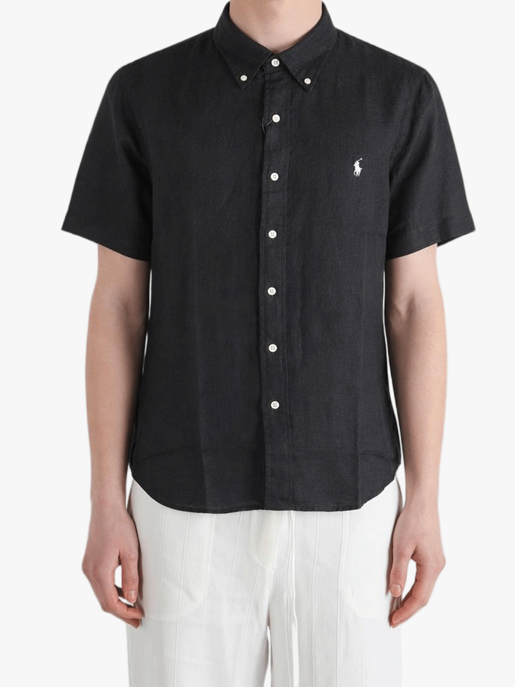 POLO RALPH LAUREN - Men Short-Sleeve Piece Dye Linen Sport Shirt Men’s shirt