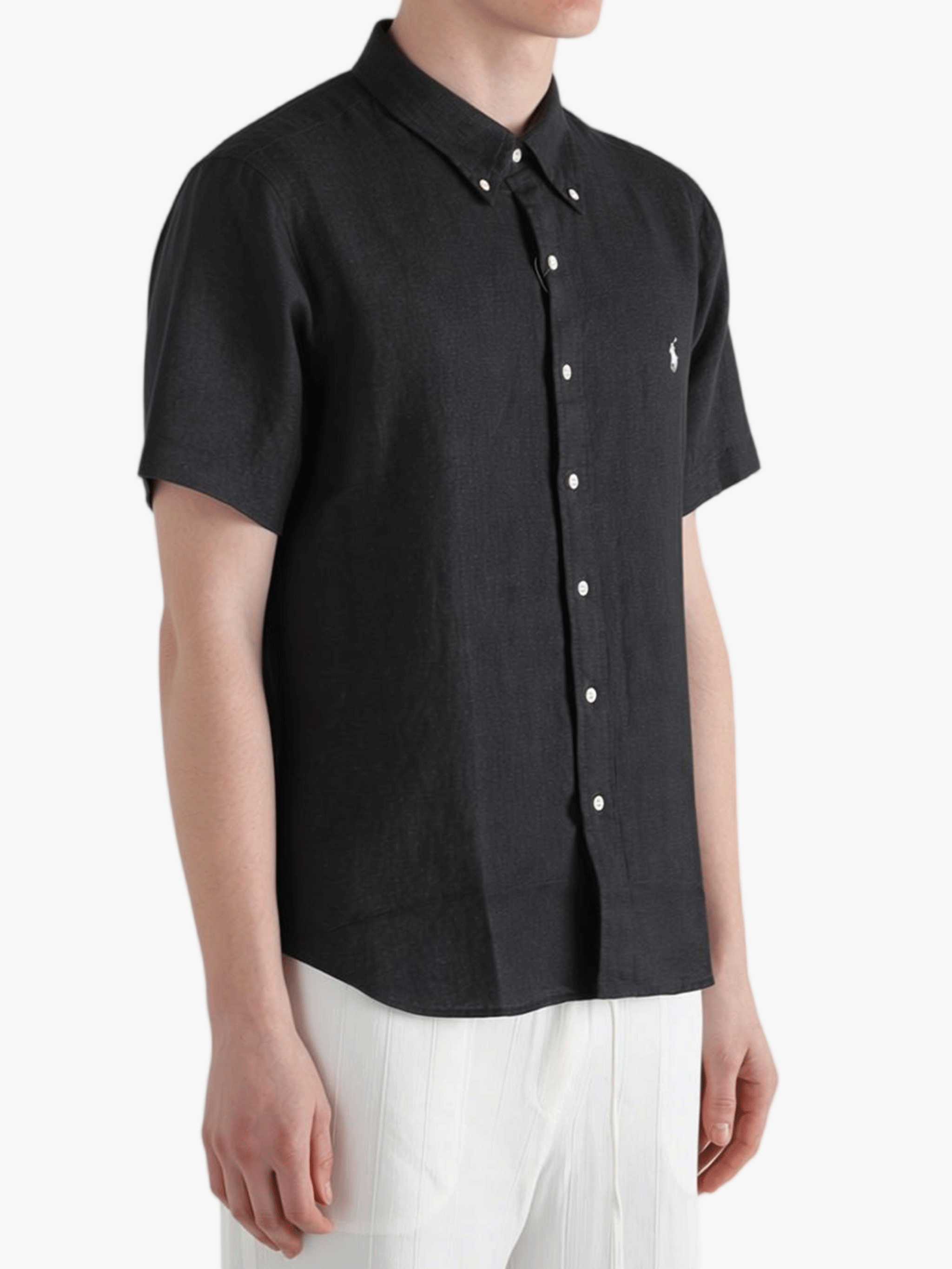 POLO RALPH LAUREN - Men Short-Sleeve Piece Dye Linen Sport Shirt Men’s shirt