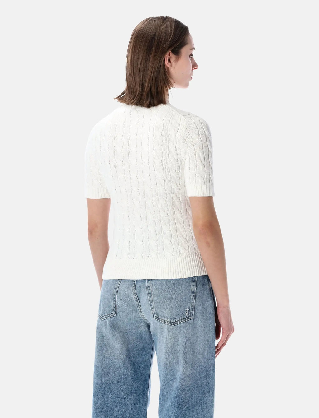 Polo Ralph Lauren cable-knit cotton cardigan shirt