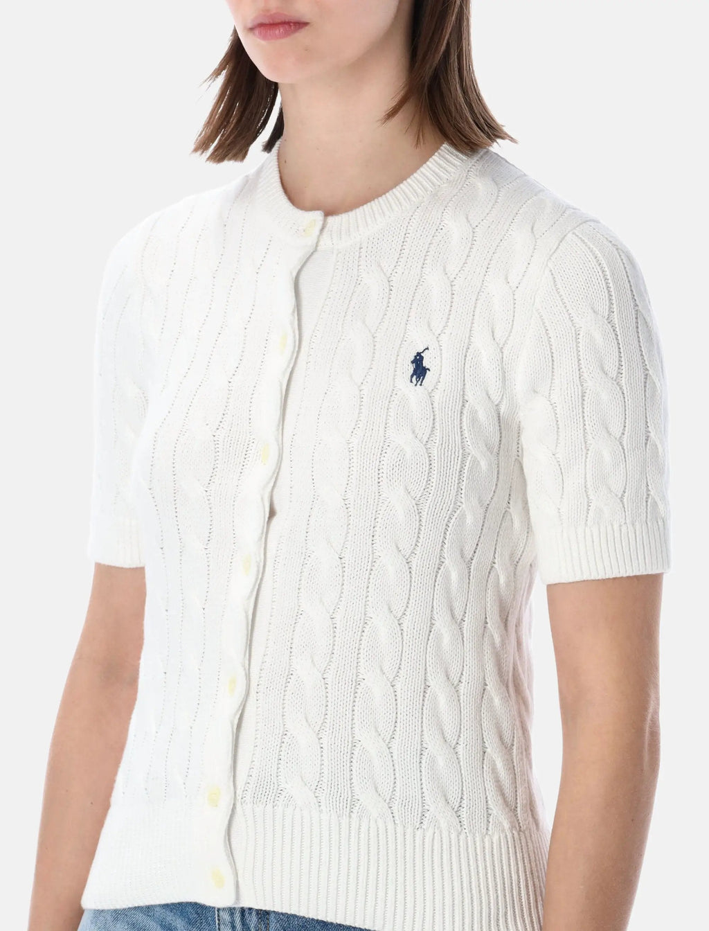 Polo Ralph Lauren cable-knit cotton cardigan shirt