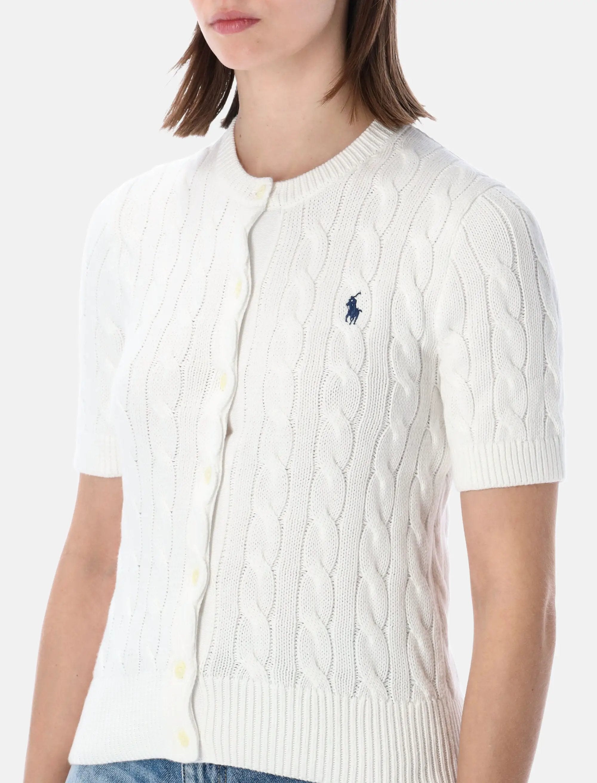 Polo Ralph Lauren cable-knit cotton cardigan shirt