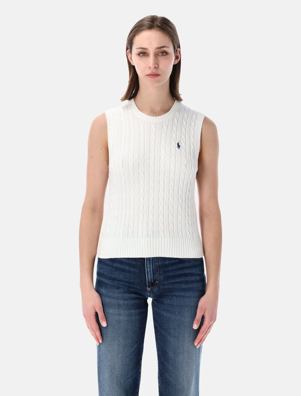 Polo Ralph Lauren cable knit sleeveless sweater shirt