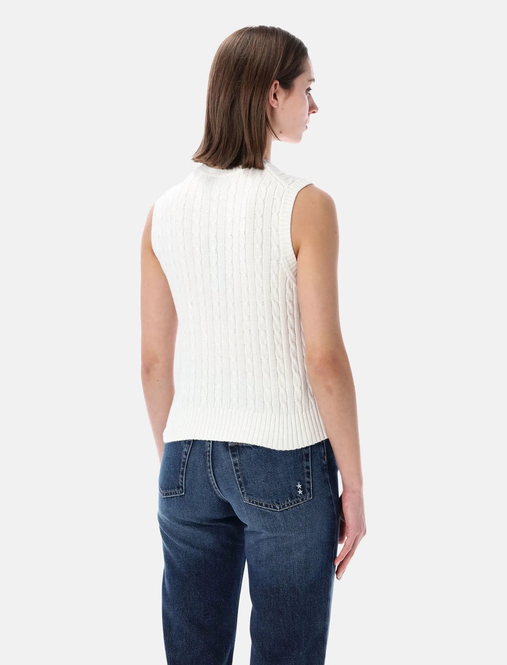 Polo Ralph Lauren cable knit sleeveless sweater shirt