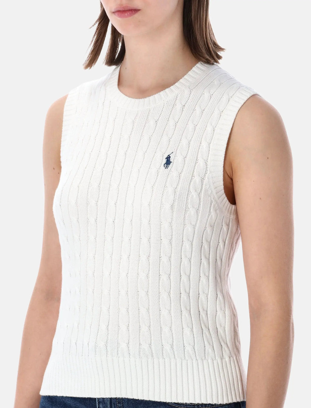 Polo Ralph Lauren cable knit sleeveless sweater shirt