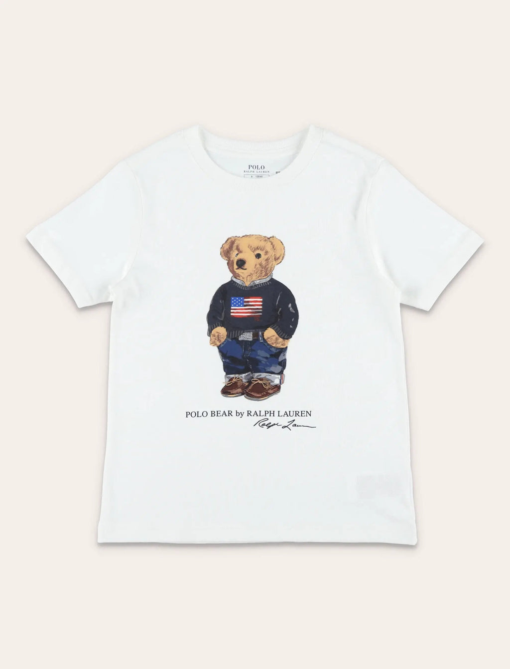 Polo Ralph Lauren boy's Polo Bear white cotton T-shirt shirt