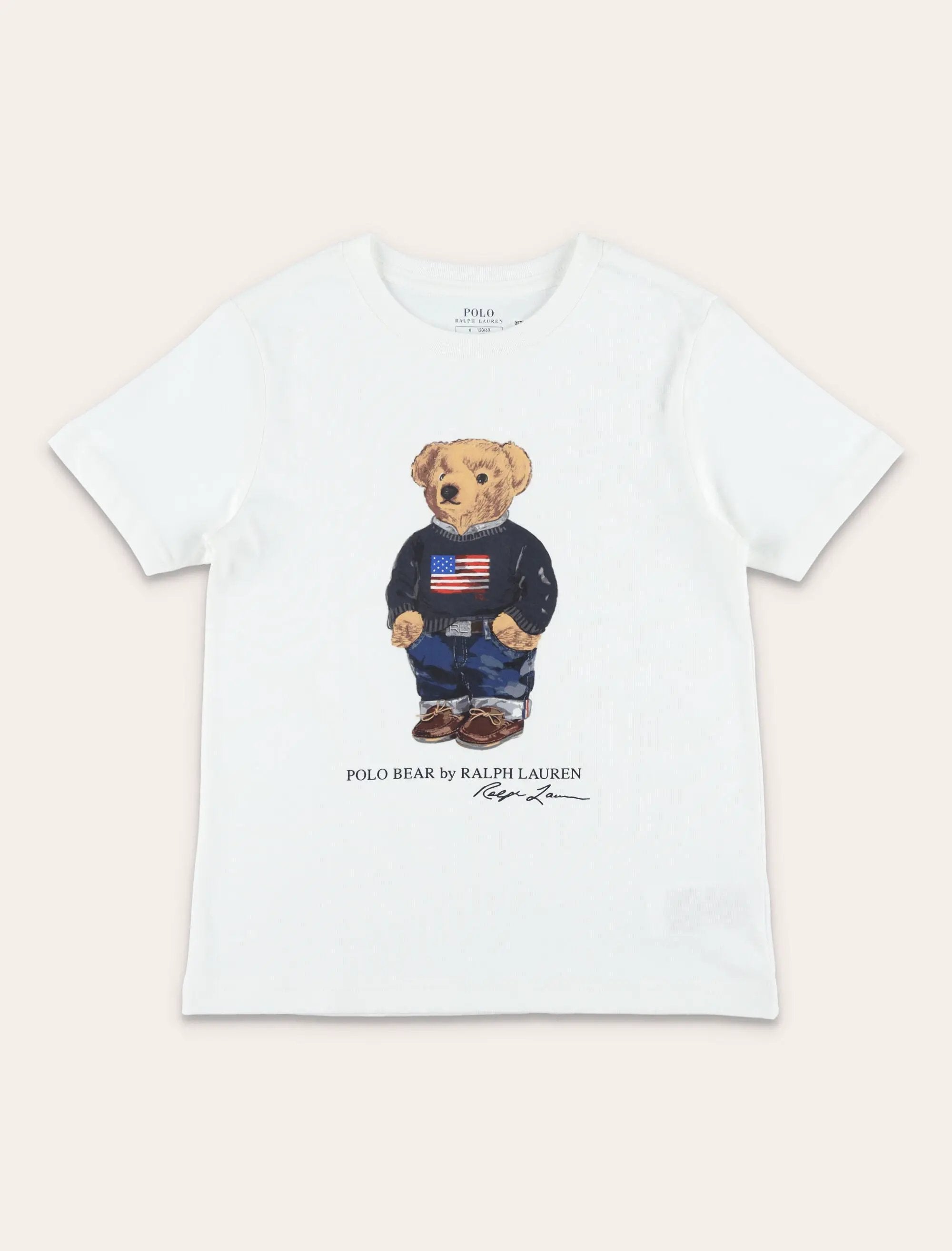Polo Ralph Lauren boy's Polo Bear white cotton T-shirt shirt