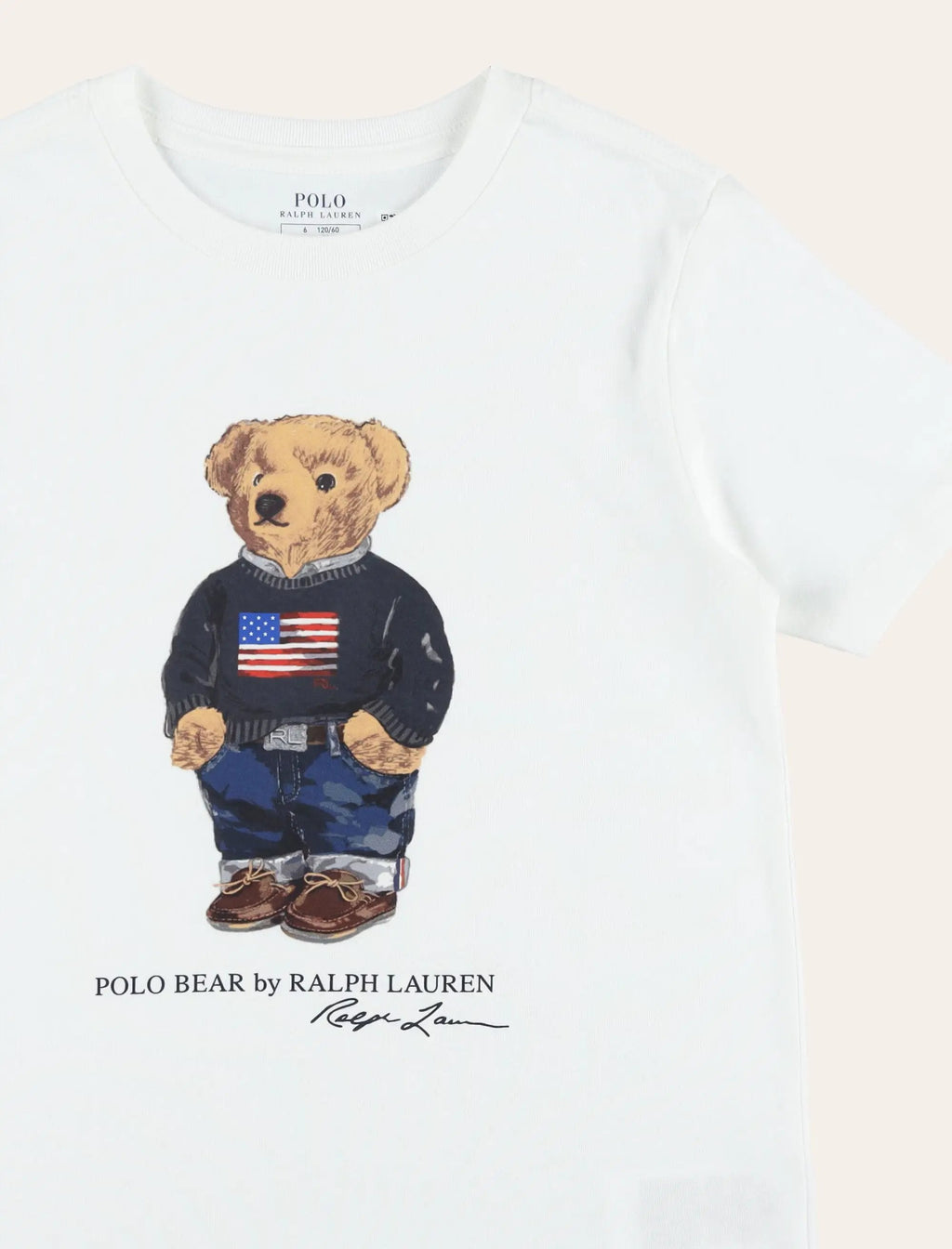 Polo Ralph Lauren boy's Polo Bear white cotton T-shirt shirt