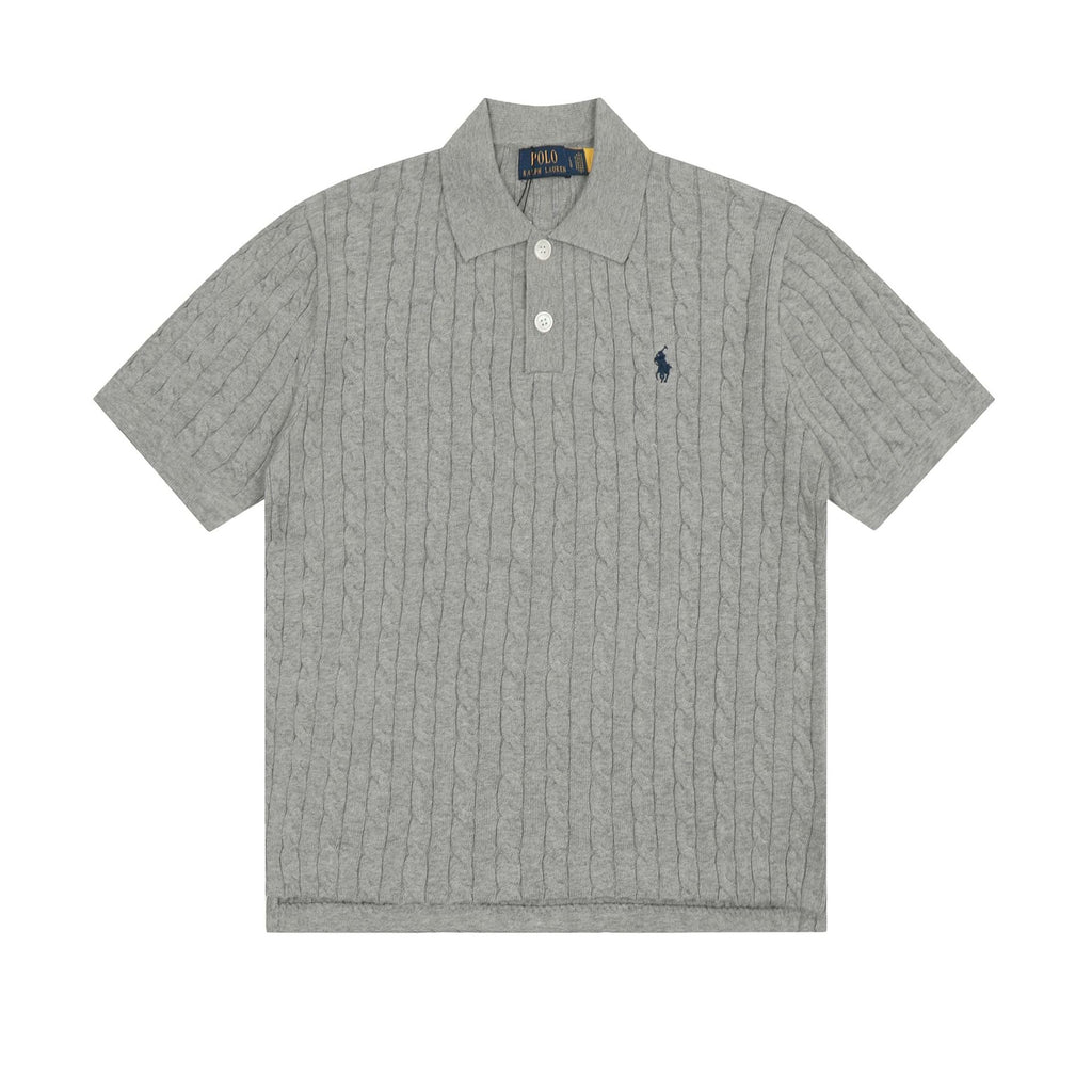 Ralph Lauren Knitted sweaters Ralph Lauren Knitted Short Sleeved Shirt POLO Lapel Knitted Short Sleeve Small Twist Lapel T-Shirt Men’s shirt