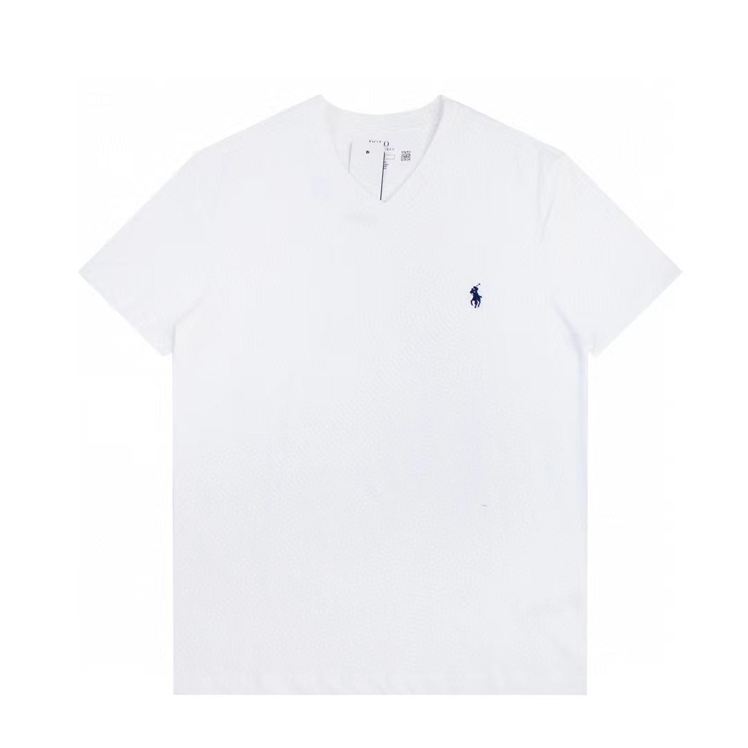 Ralph Lauren T Shirts Embroidered V-Neck Top shirt