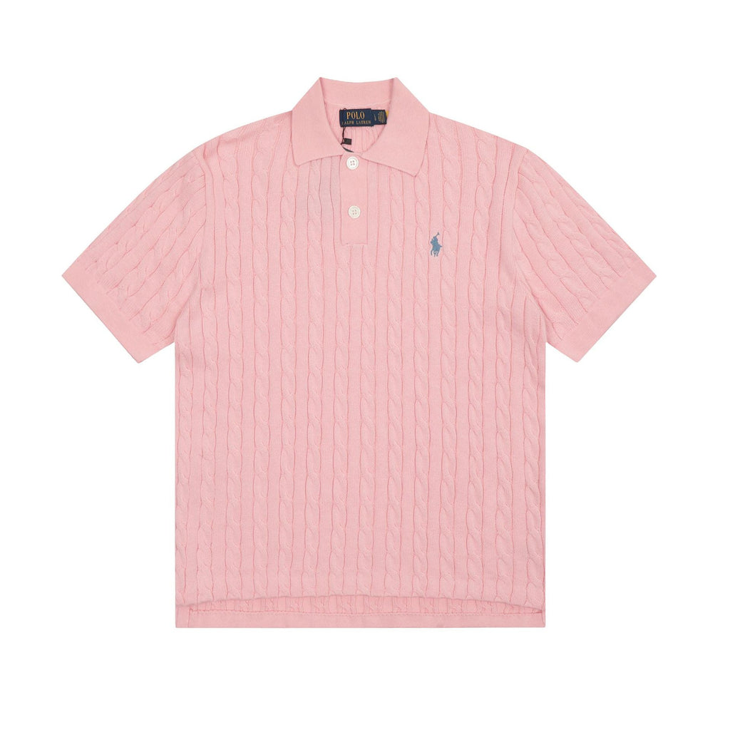 Ralph Lauren Knitted sweaters Ralph Lauren Knitted Short Sleeved Shirt POLO Lapel Knitted Short Sleeve Small Twist Lapel T-Shirt Men’s shirt
