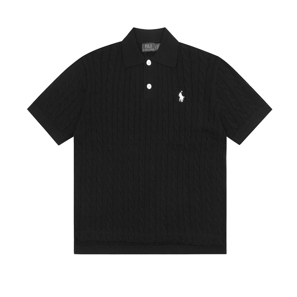 Ralph Lauren Knitted sweaters Ralph Lauren Knitted Short Sleeved Shirt POLO Lapel Knitted Short Sleeve Small Twist Lapel T-Shirt Men’s shirt