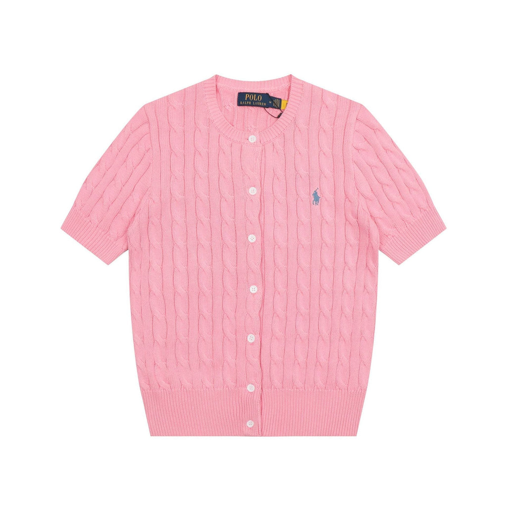 Ralph Lauren Knitted sweaters Ralph Lauren Knitted Short Sleeved Shirt RL Ralph Pony Standard POLO Short Sleeve Knitted Sweater Cardigan T-Shirt Men’s shirt