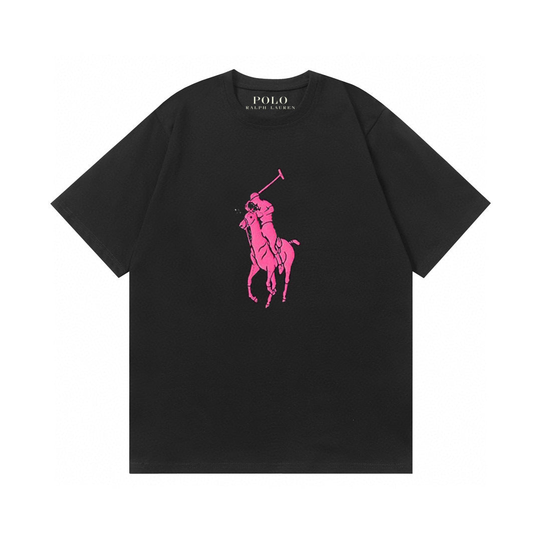 Ralph Lauren T Shirts Cotton Label Short Sleeve Solid Color Men’s shirt
