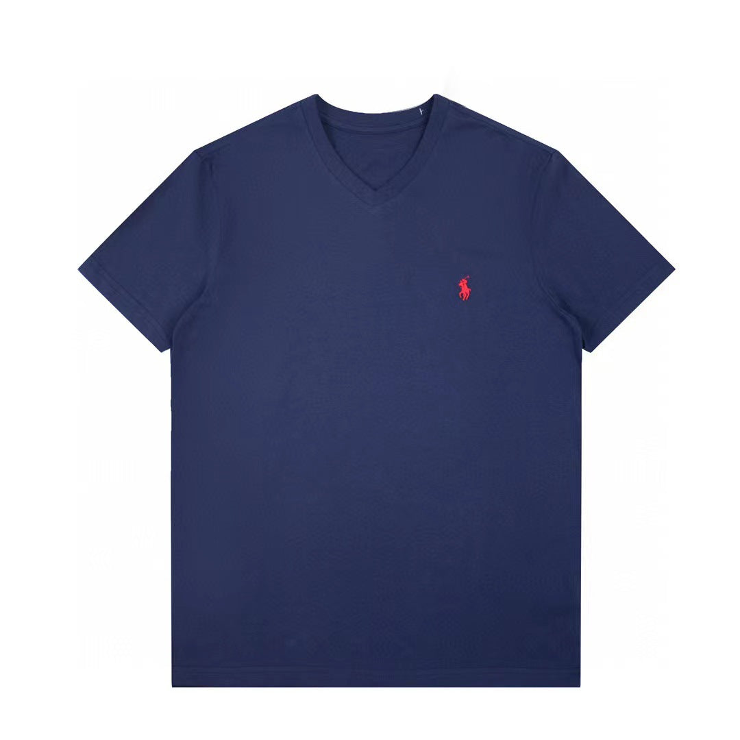Ralph Lauren T Shirts Embroidered V-Neck Top shirt