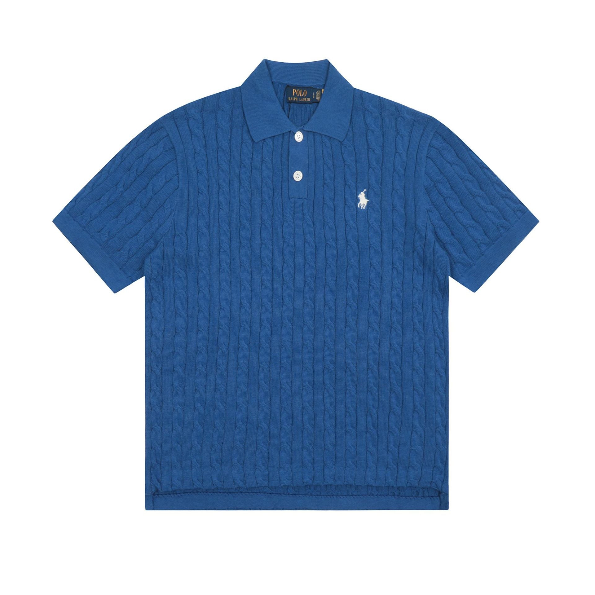 Ralph Lauren Knitted sweaters Ralph Lauren Knitted Short Sleeved Shirt POLO Lapel Knitted Short Sleeve Small Twist Lapel T-Shirt Men’s shirt