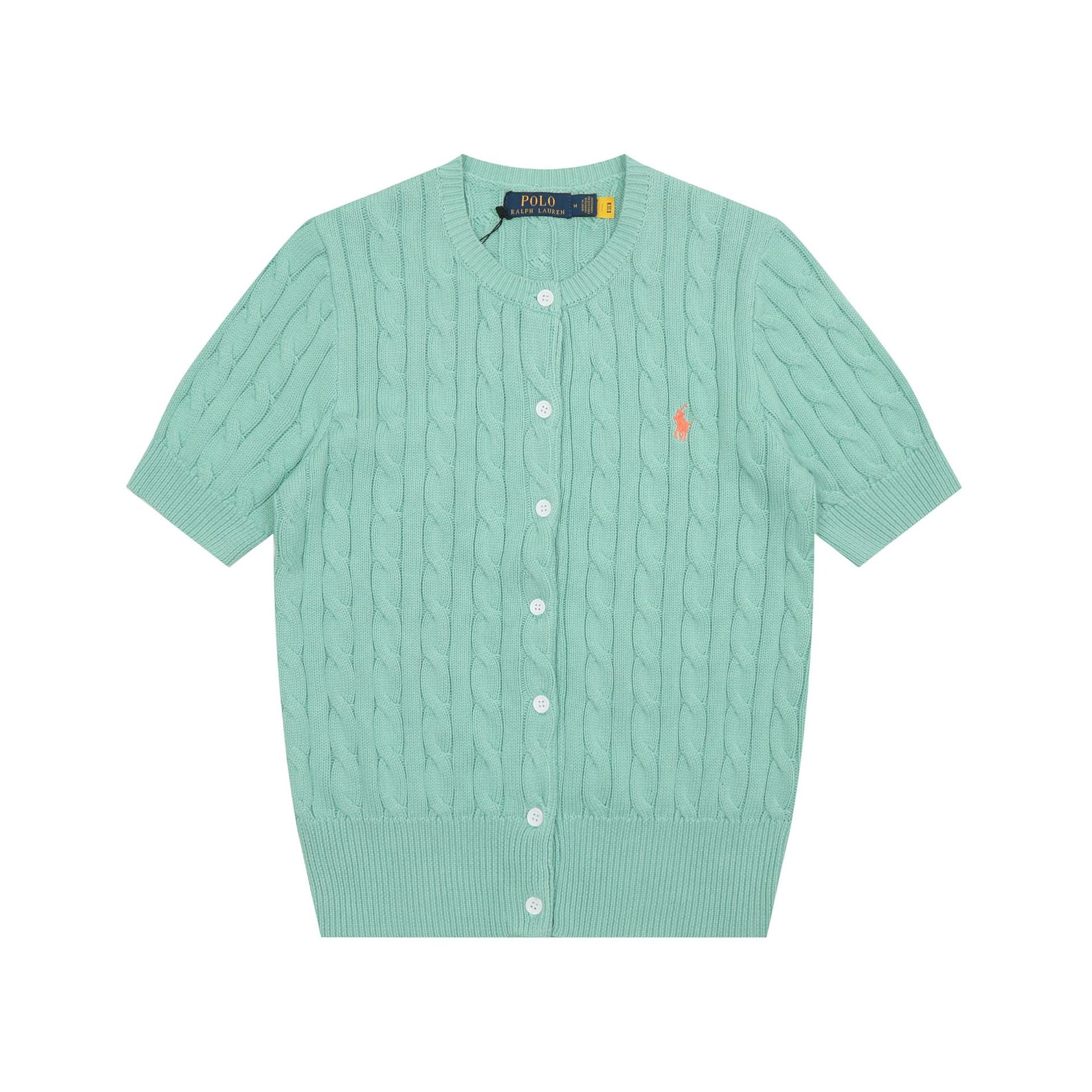 Ralph Lauren Knitted sweaters Ralph Lauren Knitted Short Sleeved Shirt RL Ralph Pony Standard POLO Short Sleeve Knitted Sweater Cardigan T-Shirt Men’s shirt