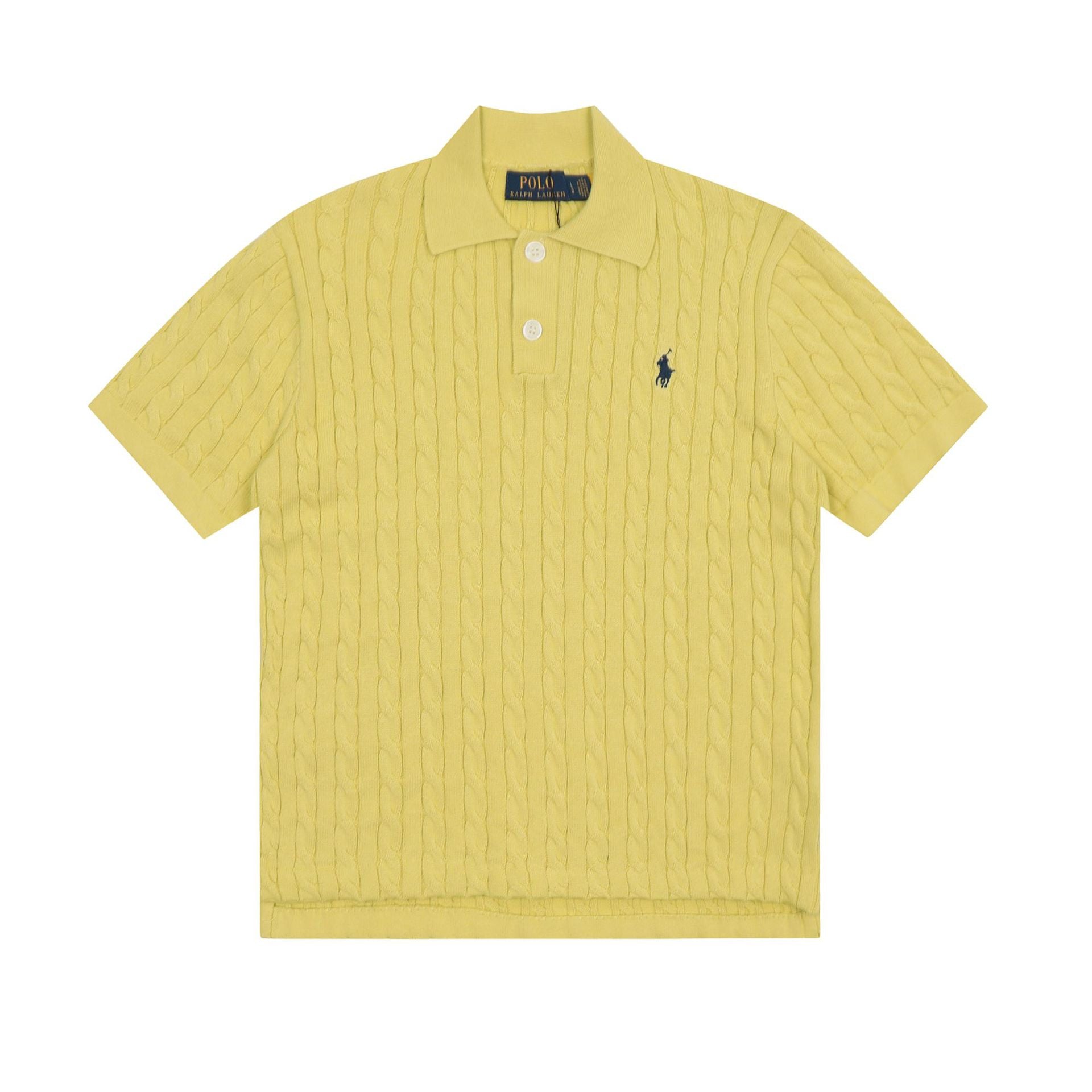 Ralph Lauren Knitted sweaters Ralph Lauren Knitted Short Sleeved Shirt POLO Lapel Knitted Short Sleeve Small Twist Lapel T-Shirt Men’s shirt