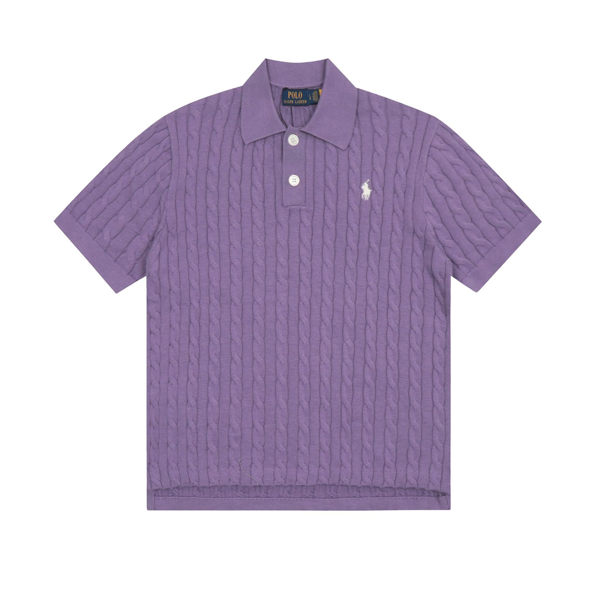 Ralph Lauren Knitted sweaters Ralph Lauren Knitted Short Sleeved Shirt POLO Lapel Knitted Short Sleeve Small Twist Lapel T-Shirt Men’s shirt