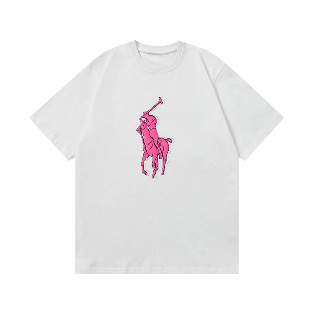 Ralph Lauren T Shirts Cotton Label Short Sleeve Solid Color Men’s shirt