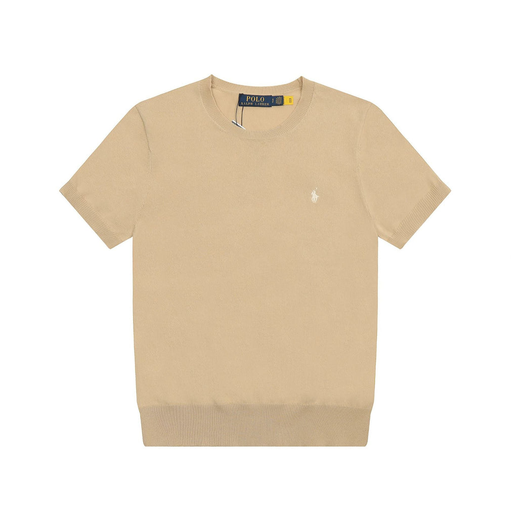 Ralph Lauren Knitted sweaters Ralph Lauren Knitted Short Sleeved Shirt RLl Pony Standard Knitted Twist Embroidered Short Sleeve Top T-Shirt Men’s shirt