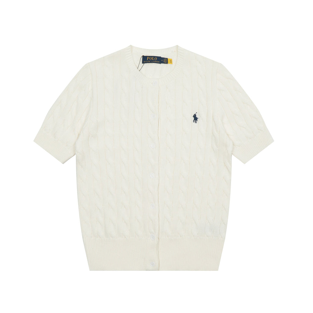 Ralph Lauren Knitted sweaters Ralph Lauren Knitted Short Sleeved Shirt RL Ralph Pony Standard POLO Short Sleeve Knitted Sweater Cardigan T-Shirt Men’s shirt